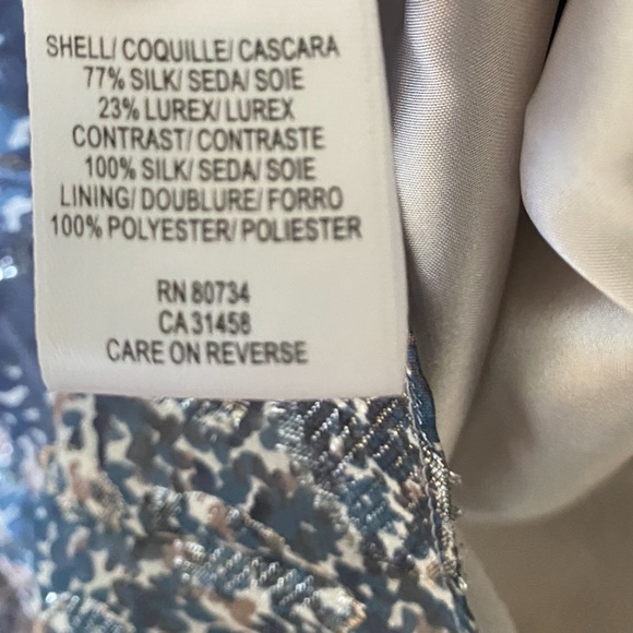 BCBG MaxAzria Kai Printed Silk Metallic Strapless - Picture 4 of 6